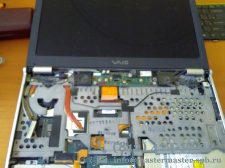 Sony Vaio VGN-SZ2HRB/B, замена кулера, чистка от пыли, замена термопасты, сборка и разборка